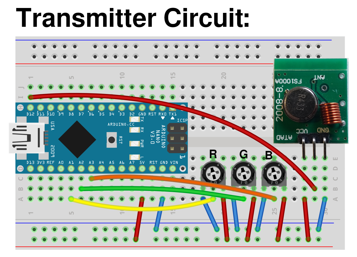 Schematics of the transmitter circuit